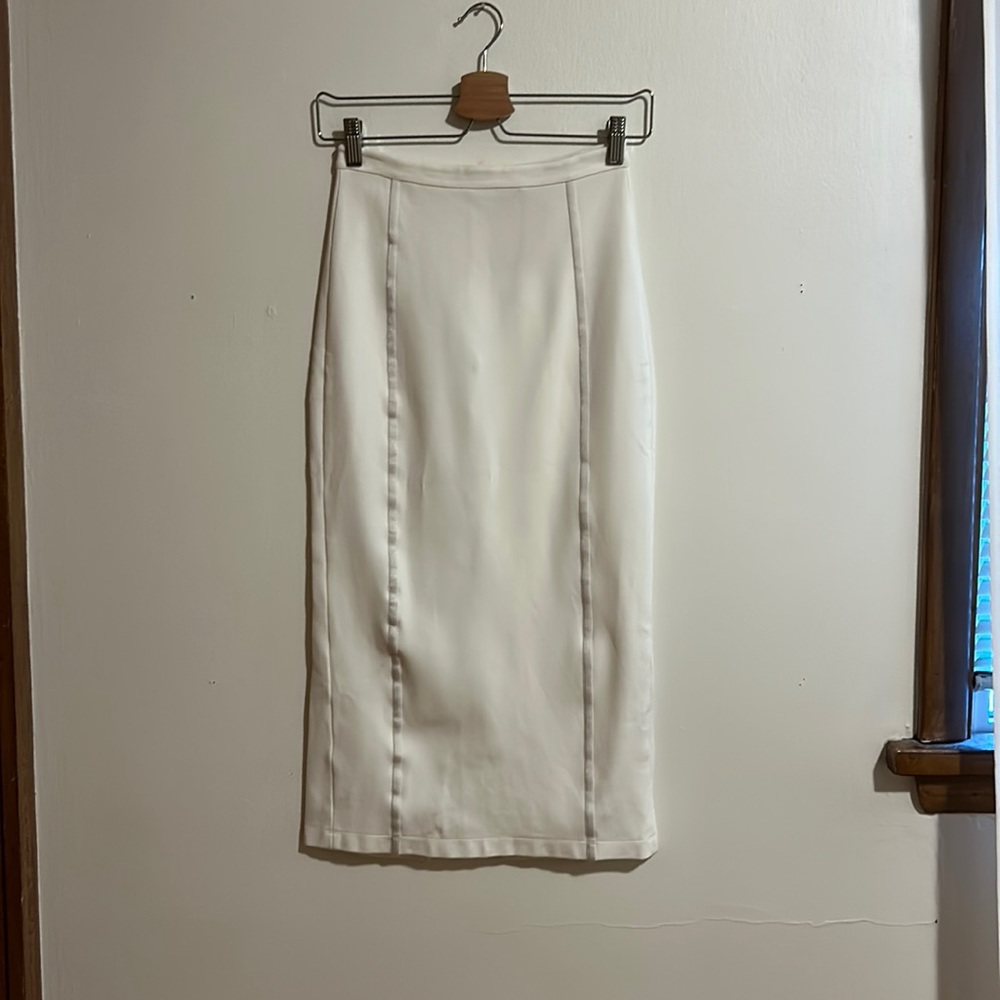 Alexander Wang White MIDI Skirt